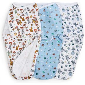 aden + anais Essentials Easy Wrap Swaddle - Easy Swaddle Newborn Swaddle, Toy Story