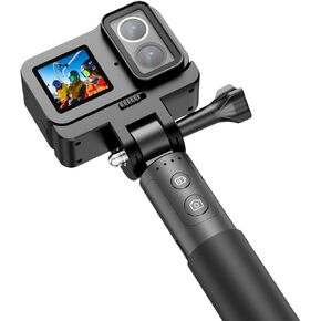 SJCAM SJ20 Action Camera 4K, F2.0/F1.3 Dual Lens, 154° FOV HDR, Low Light, Stabilization, Waterproof, 8X Zoom, 1850mAh+4800 mAh Selfie Stick, Support Ext MIC& Remote Control
