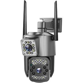 V380pro WiFi 2.5Inch PTZ SC03-W Black 4MP Security CCTV Wireless IP Security Dual Lens PTZ Camera