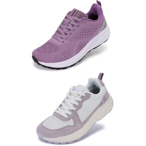BRONAX Womens Wide Toe Box Shoes Purple Size 7w