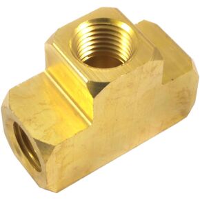 Forney 75363 Brass Tee, 1/4-Inch Female NPT, 150 PSI