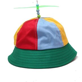 LEEMASING Helicopter Propeller Bucket Hat Beaded Summer Baby Fisherman for Boys Girls Fishing Travel Multicolor in Kuwait