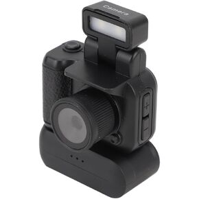 Yunseity Small Video Recorder, Small DV Camera Portable Flip Up Flashlight 1080P 1.44in Color Screen for Travel Sports Cycling (Black)