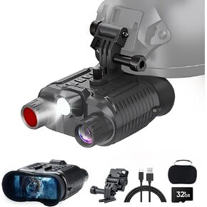 Night Vision Goggles, Head Mounted Night Vision Binoculars for Adults, with Flashlight, 4K Infrared Digital Night Vision, 3000mAH Rechargeable Battery, 1312FT, 32GB SD Card