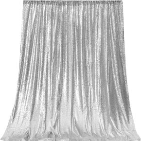 JYFLZQ White Sequin Backdrop Curtain 10x10ft(WxH) 1 Panel Glitter Sequence Backdrop for Parties Photo Booth Photography Background Drapes for Wedding Birthday Baby Showers