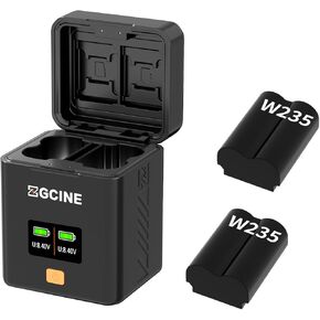 ZGCINE PS-W235 Charging Case USBC PD Fast Dual Charger for Fujifilm NP-W235 Camera Battery