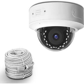 【2-Way Audio & 130° Wide-Angle】 Outdoor/Indoor Wired Extend Dome POE IP Security Camera, Video Surveillance Cameras for Home, Commercial, Business