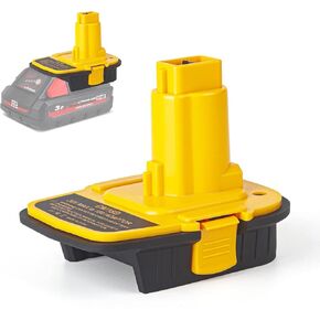 DM18D Converter for DeWalt 18v to 20v Battery Adapter with USB Port for Dewalt 18V Tools，Convert to DC9096,fit for DeWalt 18v XRP Ni-Cad Cordless Tool,Upgraded Version of DCA1820,with USB Port