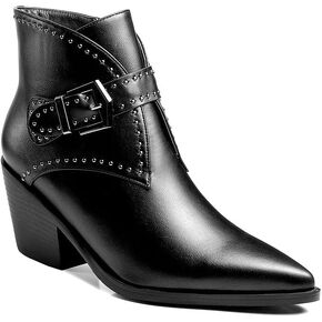 Women's Ankle Bootie Metallic Studs Buckle Straps Adult