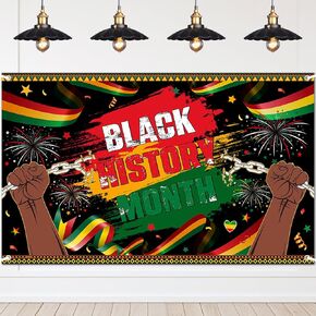Mocsicka Black History Month Decorations Black History Month Banner Pan African American Black History Month Party Decorations Photo Booth Props