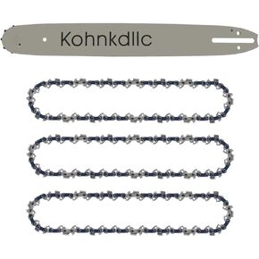 14 inch Chainsaw Chains Guide Bar and 3 Pack 3/8 .050 Inch 52 Drive Links Chainsaw Blade for Ryobi RY3714 RY3716 RY40503 40530 for Husqvarna T339XP T435 T540 T540XP S52