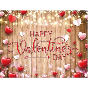 YYNXSY Valentines Backdrop,Valentine Woodbackdrop,Heart-Shaped Valentines Day backdrops for Photography,Valentines Day Backdrop,Valentine Photo Backdrop 10X8FT YY-5020