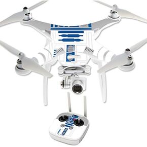 MightySkins Skin Compatible with DJI Phantom 3 Professional or Advanced Quadcopter Drone wrap Cover Sticker Skins Cyber Bot