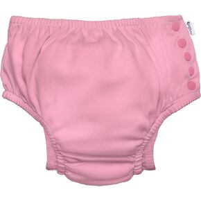 i play. by green sprouts Reusable, Eco Snap Swim Diaper with Gussets, UPF 50, Light Pink, Patented Design, STANDARD 100 by OEKO-TEX Certified 6 mo