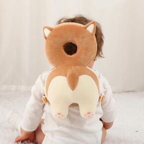 Baby Head Protector Backpack - Soft & Lightweight Head Protection Pillow for Bebe Walking and Crawling Corgi