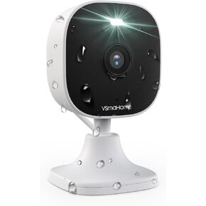 1080P Security Camera Outdoor/Indoor,Cameras for Home Security,Home Cameras Indoor w/2-Way Audio,Spotlight,IP66 Waterproof,Color Night Vision,Motion Detection,Siren Alert,Works with Alexa