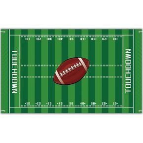 Football Field Backdrop Large Football Photo Props Background Touch Down Photography Themed Birthday Party Wall Door Sign Decor for Men Women Outdoor Home Decoration(183 x 109cm)