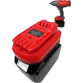 Alian Battery Adapter for Craftsman 20V (NOT C3 19.2 Volt) Cordless Tools,Adaptor for Makita18V Li-on Battery Convert to for Craftsman New 20V Power Tool,BL1850 BL1830 Battery Converter,Red