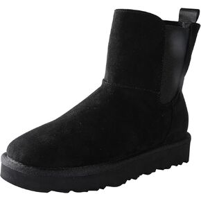 أحذية ثلجية من Ankis Black Chelsea للنساء أحذية الثلج في الكاحل ، وأحذية زلة شتوية مقاومة للماء ، وأحذية ثلجية دافئة دافئة مخملية دافئة دافئة in Kuwait