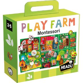 Headu Play Farm Montessori, Educational Toys for Boys and Girls Ages 2-4 Years Old, Toddler Learning Toys, Teacher Homeschool Supplies, Birthday