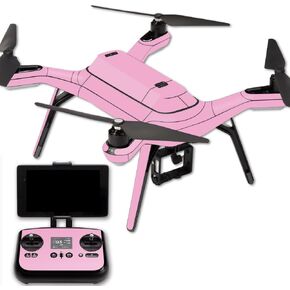 MightySkins Skin Compatible with 3DR Solo Drone Quadcopter wrap Cover Sticker Skins Solid Pink