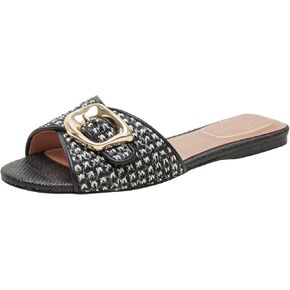 Linea Paolo - Leighton - Womens Raffia و Canvas مع الإبزيم الذهبي in Kuwait