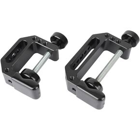 CAMVATE C Clamp with 1/4"-20 & 3/8"-16 Thread Hole for Photographic(Aluminum,Small+Large)