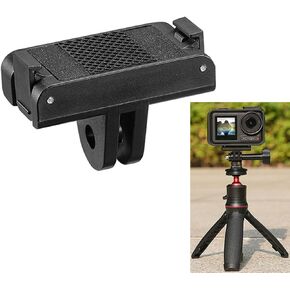 LICHIFIT Magnetic Quick-Release Mount for DJI Osmo Action 5 Pro/Action 4/ Action 3 Camera Expansion Mount Bracket Support Holder Stand with 2-Prong Interface Adapter