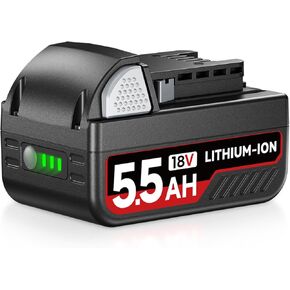 M-18 5500mAh 18V Replacement for Milwaukee 18V Battery M-18 48-11-1812 48-11-1850 48-11-1852 48-11-1862 Compatible with Milwaukee Battery for Power Tool with LED Indicator