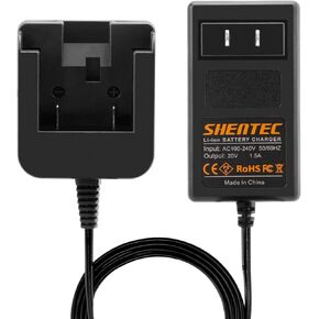 Shentec 20V Lithium Charger Compatible with Dewalt DCB205 DCB206 DCB207 DCB204 DCB203 DCB201 DCB200 DCB180 DCB181 DCB182 DCB183 DCB184 DCB205-2 Slide-in Style Battery (Not for Ni-MH/Ni-CdBattery)