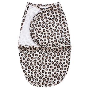 Hudson Baby Unisex Baby Plush Faux Fur Swaddle Wrap, Peach, 0-3 Months