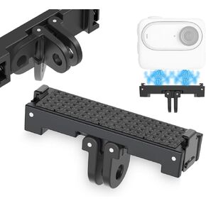 Magnetic Quick-Release Adapter Mount Compatible for Insta360 GO 3 / GO 3S, Foldable 2-jaw Snap and 1/4" Thread Attachable Tripod Selfie, Vlogging