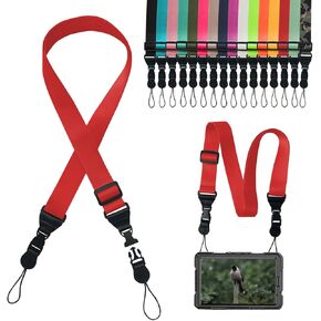 Adjustable Shoulder Strap:Comfortable iPad Strap Nylon Neck Lanyard for iPad/Samsung Tablet Case,Camera Binocular Crossbody Laptop Luggage Bag(Red)
