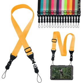 Adjustable Shoulder Strap:Comfortable iPad Strap Nylon Neck Lanyard for iPad/Samsung Tablet Case,Camera Binocular Crossbody Laptop Luggage Bag(Yellow)