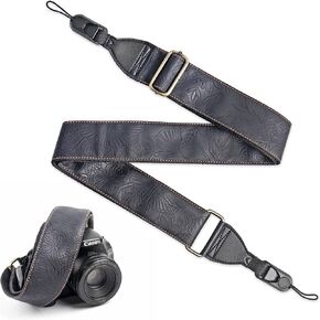 QIELIZI Lifestyle Camera Strap,Vintage Adjustable Vintage Neck & Shoulder Strap for All DSLR Cameras