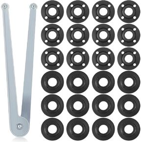 Hicarer 25 PCS طاحونة طاحونة جوز طاحونة طاحونة وجع عالمية مفتاح القفل القابل للتعديل مفتاح الربط 5/8 ''-11 شفة القفل الجوز أجزاء مطحنة متوافقة مع makita/dewalt