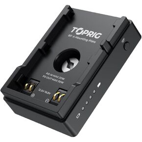 BC08 BP-A Type Battery Adapter Plate, PD 20W Input with LED Power Indicator, with D-TAP/USB-C/USB-A Output, Designed for BP-A30, BP-A60, BP-A90 Canon Battery