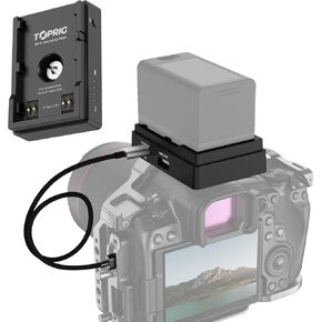 BP-A Battery Adapter Plate for BP-A30 BP-A60 BP-A90, PD20W Input Fast Charging, 1/4'' Screw Mount for DSLR Camera and Video Rig, LED Indicator, Compatible with Canon BP-A Series Batteries