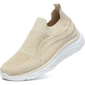 Bernal Women's Walking Shoes Casual Lace Up Lightweight Work Shoes Fashion Breathable Rhinestone Sparkle Sneakers Workout Gym Shoes