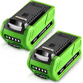 OHYES BAT 2Packs 40V 6000mAh Lithium-ion Replacement Battery Compatible with Greenworks 40V Battery G-MAX Power Tools 29252 20202 22262 25312 25322 20642 22272 27062 29462 29472 Tools(NOT for Gen 1)