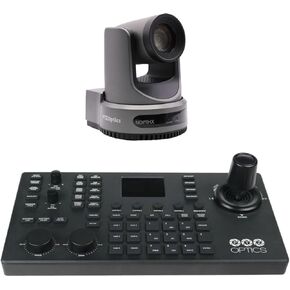 PTZOptics Move SE PTZ Camera with 30x Optical Zoom (PT30X-SE-GY-G3) + SuperJoy PTZ Camera Controller