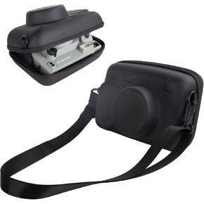 MUZIRI KINOKOO Protective Case for Instax WIDE 400/210/300 Lomo'Instant Wide Camera, EVA Hard Shell Case Organizer Bag for WIDE 400 210 300 LOMO Camera with Adjustable Shoulder Strap - Black