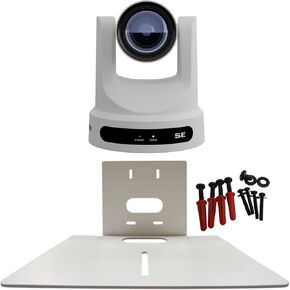 PTZOptics Move SE SDI/HDMI/USB/IP PTZ Camera with 30x Optical Zoom (White) (PT30X-SE-WH-G3) + Universal Wall Mount (White)