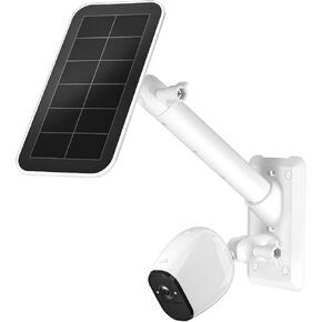 HOLACA 2-in-1 Wall Mount Bracket for Arlo Solar Panel/Arlo Pro 3/Arlo Ultra1&2/Arlo Essential/Arlo Pro 4 /eufyCam Outdoor Mount Accessories for Arlo pro 4 and Arlo Solar Panel (White)