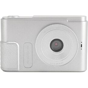 Digital Camera 4K,48MP 16x Digital Zoom 2.4 Inch Screen,Portable Compact Camera for Kids Students Vlog (Silver)