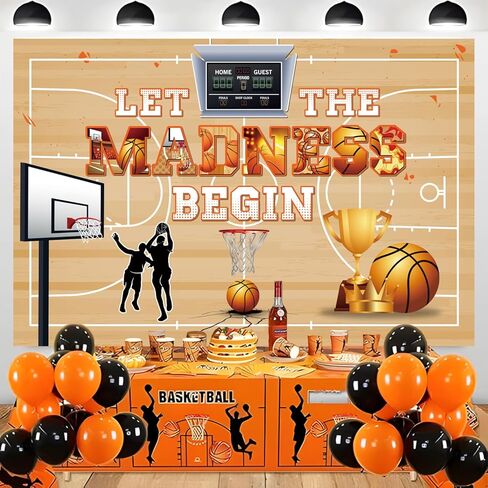 زخارف حفلات كرة السلة ، خلفية كرة السلة 5 × 3 أقدام ، لوازم خلفية التصوير الرياضي للتصوير الفوتوغرافي ، زخارف كرة السلة للحفلات ، لوازم حفلات كرة السلة الخارجية الداخلية في الخارج in Kuwait