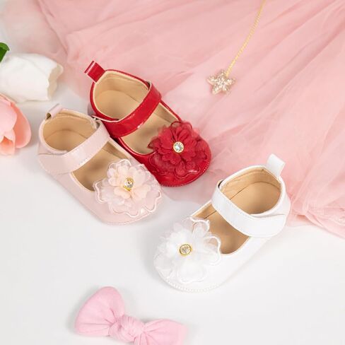 Meckior Infant Baby Girls Soft Sole Bowknot Princess Wedding Dress in Saudi Arabia