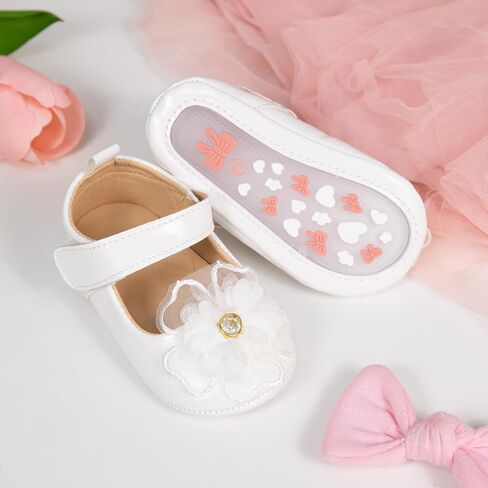 Meckior Infant Baby Girls Soft Sole Bowknot Princess Wedding Dress in Saudi Arabia