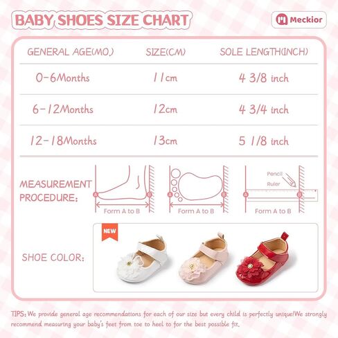 Meckior Infant Baby Girls Soft Sole Bowknot Princess Wedding Dress in Saudi Arabia