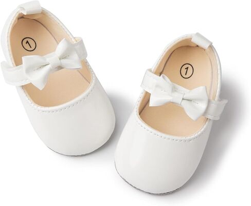 Meckior Infant Baby Girls Soft Sole Bowknot Princess Wedding Dress in Saudi Arabia